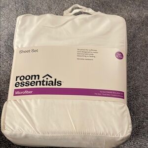 Room Essentials White Sheet Set Comfortable and Affordable